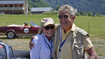 Mercedes-Benz 220 SEb Cabriolet bei der Silvretta Classic 2010 - Norbert und Constanze Woelfle