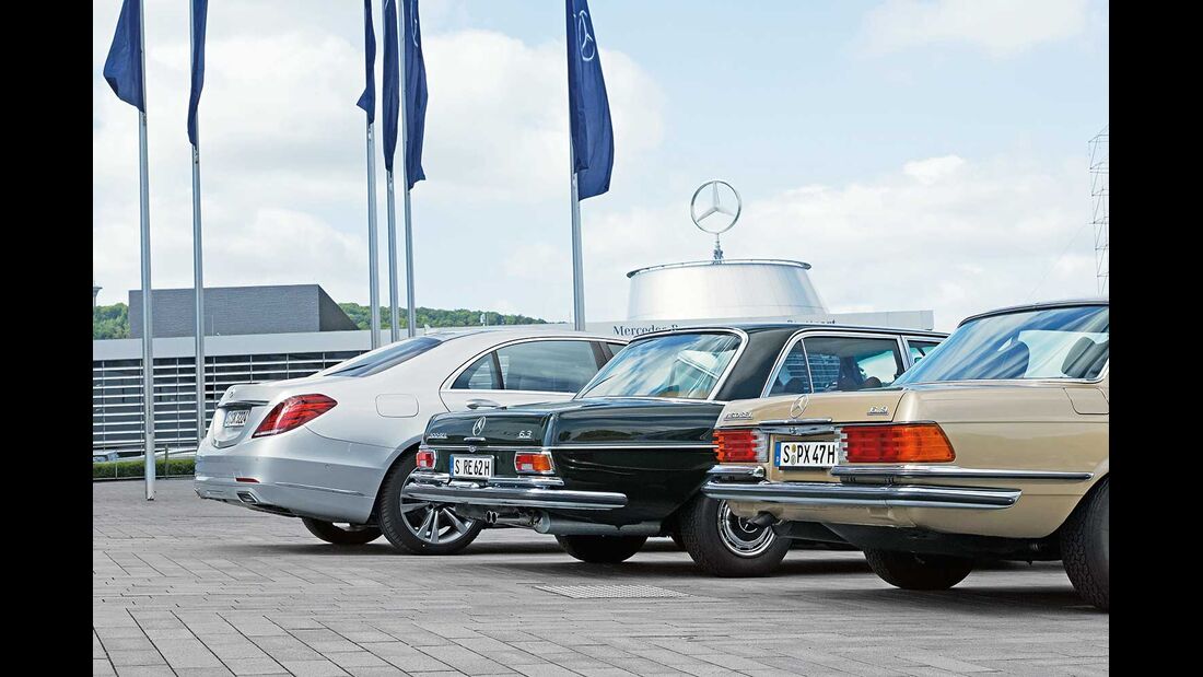 Mercedes Benz S-Klassen W109, W116, W222.