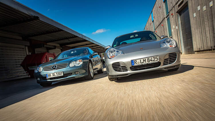 Mercedes Sl R 230 Porsche 911 996 Vergleich Auto Motor Und Sport