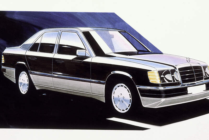 Mercedes-Benz W124 (1984 bis 1995) Designskizze