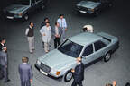 Mercedes-Benz W124 (1984 bis 1995) Designstudio Präsentation mit W126 und W123