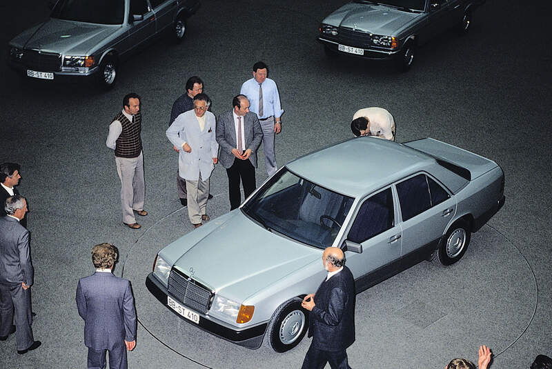 Mercedes-Benz W124 (1984 bis 1995) Designstudio Präsentation mit W126 und W123