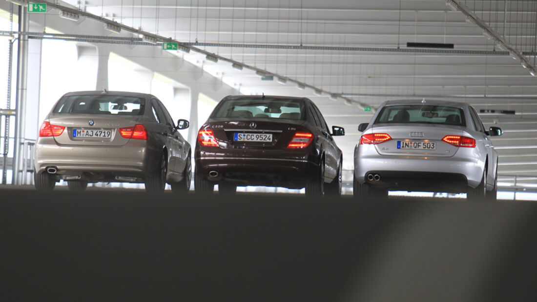 Mercedes C 220 CDI, Audi A4 2.0 TDI, BMW 320d 