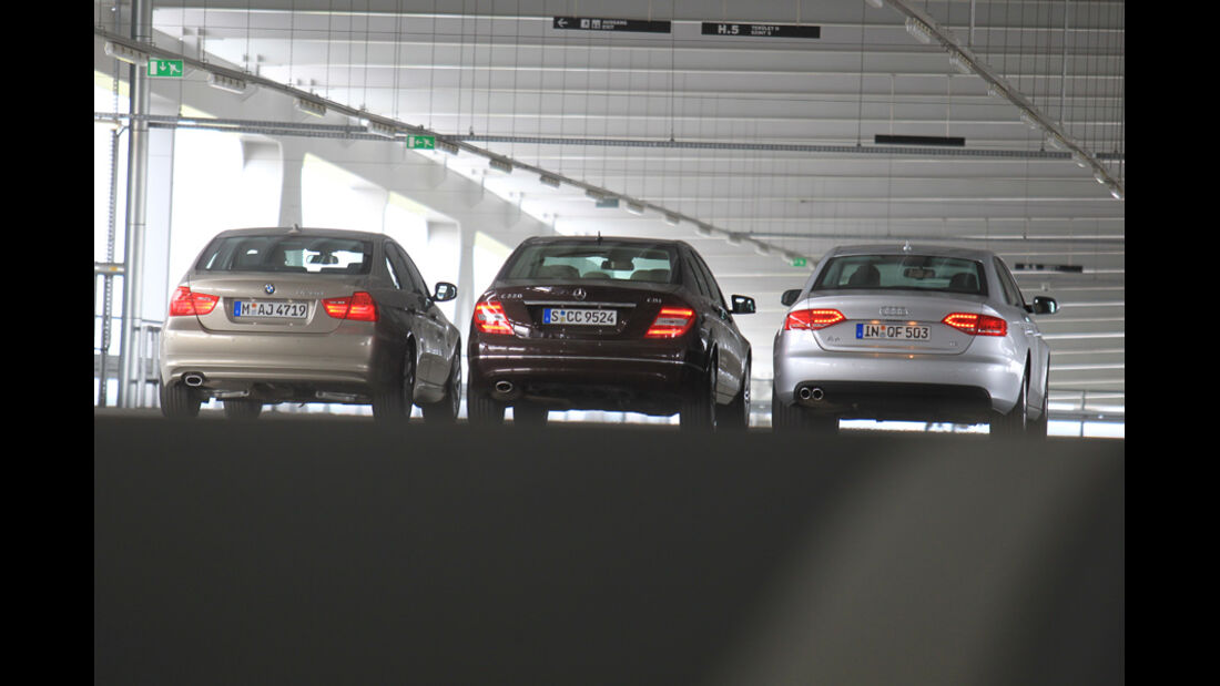 Mercedes C 220 CDI, Audi A4 2.0 TDI, BMW 320d 