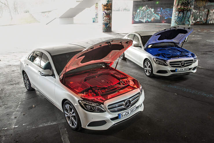 Motorvarianten Vergleich Mercedes C 220 D Und C 250 D Auto Motor Und Sport