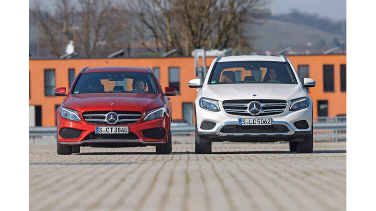 Duell Der Mitte Mercedes C Klasse Kombi Gegen Glc 2016 Auto Motor Und Sport