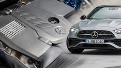 Mercedes C-Klasse 2021 Motoren Collage