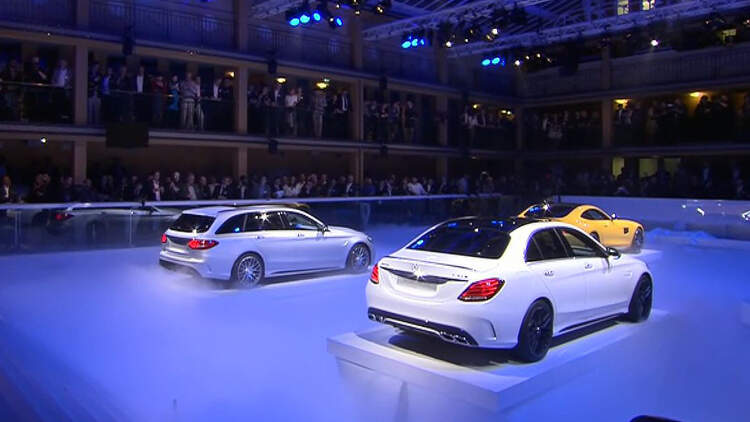 Mercedes C63 Amg Auf Dem Autosalon In Paris 2014 Die Power Versionen Der Neuen C Klasse Auto Motor Und Sport