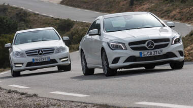 Mercedes CLA 220 CDI, Mercedes C 200 CDI, Frontansicht