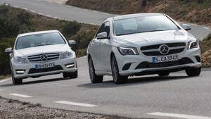 Mercedes CLA 220 CDI, Mercedes C 200 CDI, Frontansicht