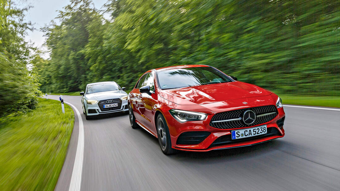 Mercedes CLA 250 4Matic, Audi A3 Limousine 40 TFSI Quattro, Exterieur