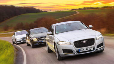 Mercedes CLS 400 4Matic, Audi A7 Sportback 3.0 TFSI Quattro, Jaguar XF 35t Prestige