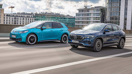 Mercedes EQA 250, VW ID.3, Exterieur