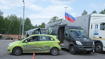 Mercedes F-Cell World Drive, B-Klasse, Brennstoffzelle, 62. Tag, Tver - Welikij Nowgorod