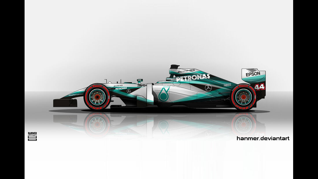 Mercedes - Formel 1 - Lackierung - Design-Concept