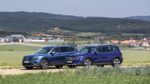 Mercedes GLB 200, VW Tiguan Allspace 1.5 TSI, Exterieur