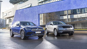 Mercedes GLC 300 Coupé, Range Rover Velar P250, Exterieur