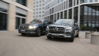 Mercedes GLE 350 d 4Matic, VW Touareg 3.0 TDI V6, Exterieur