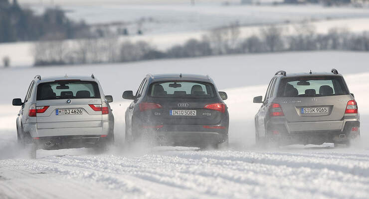 Mercedes GLK 220 CDI, Audi Q5 2.0 TDI, BMW X3 20 d