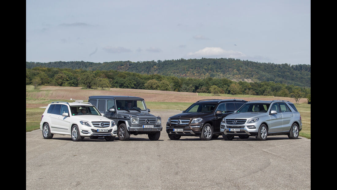 Mercedes GLK, Mercedes ML, Mercedes GL, Mercedes G