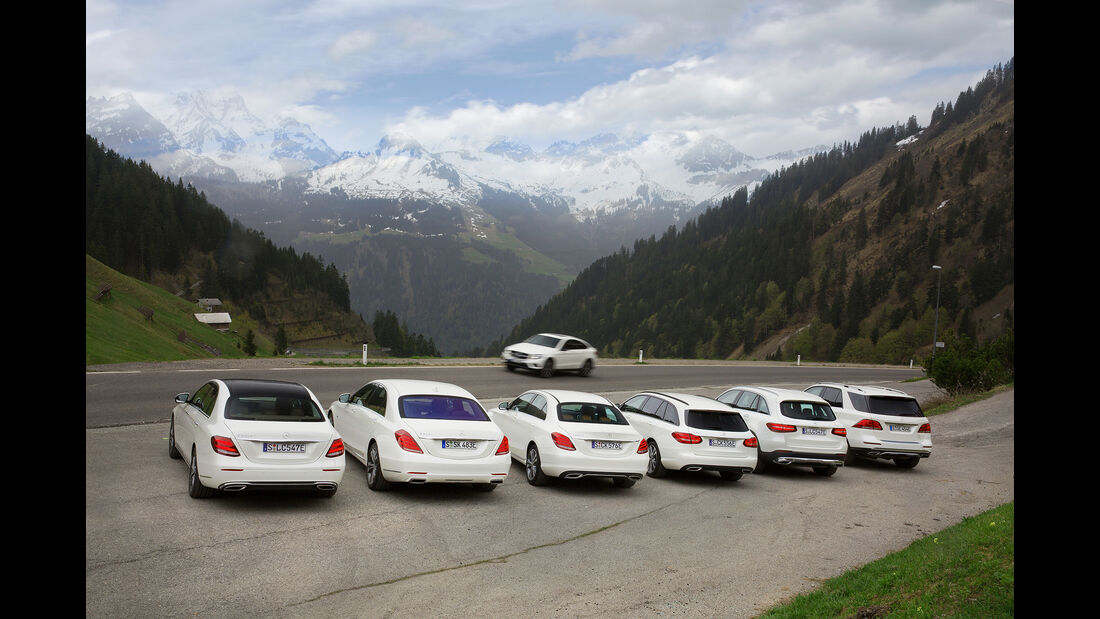 Mercedes Hybrid Flotte, Silvretta E-Auto Rallye, AMS1316