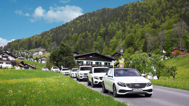 Mercedes Hybrid Flotte, Silvretta E-Auto Rallye, AMS1316