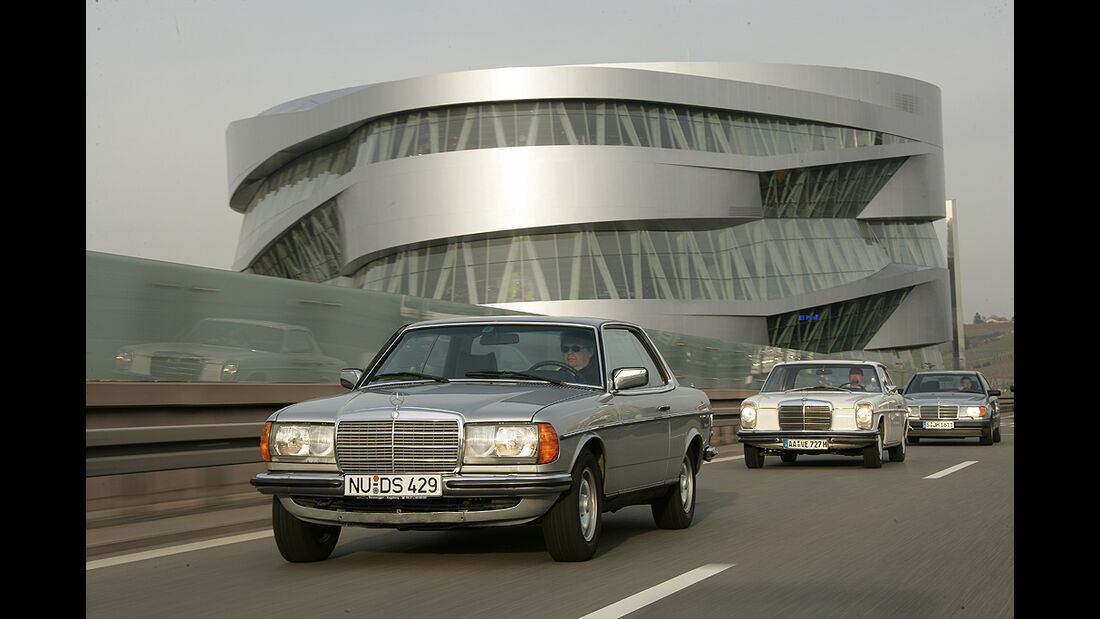 Mercedes-Mittelklasse-Coupés: 250 CE (W 114), 280 CE (C 123), 300 CE (C 124)