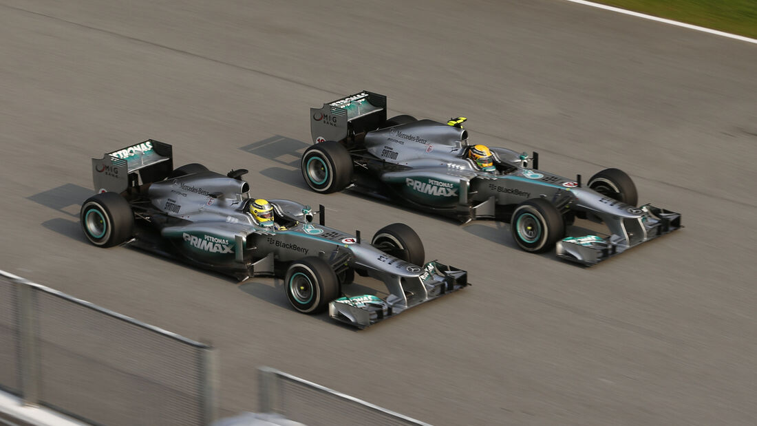 Mercedes Rosberg Hamilton GP Malaysia 2013