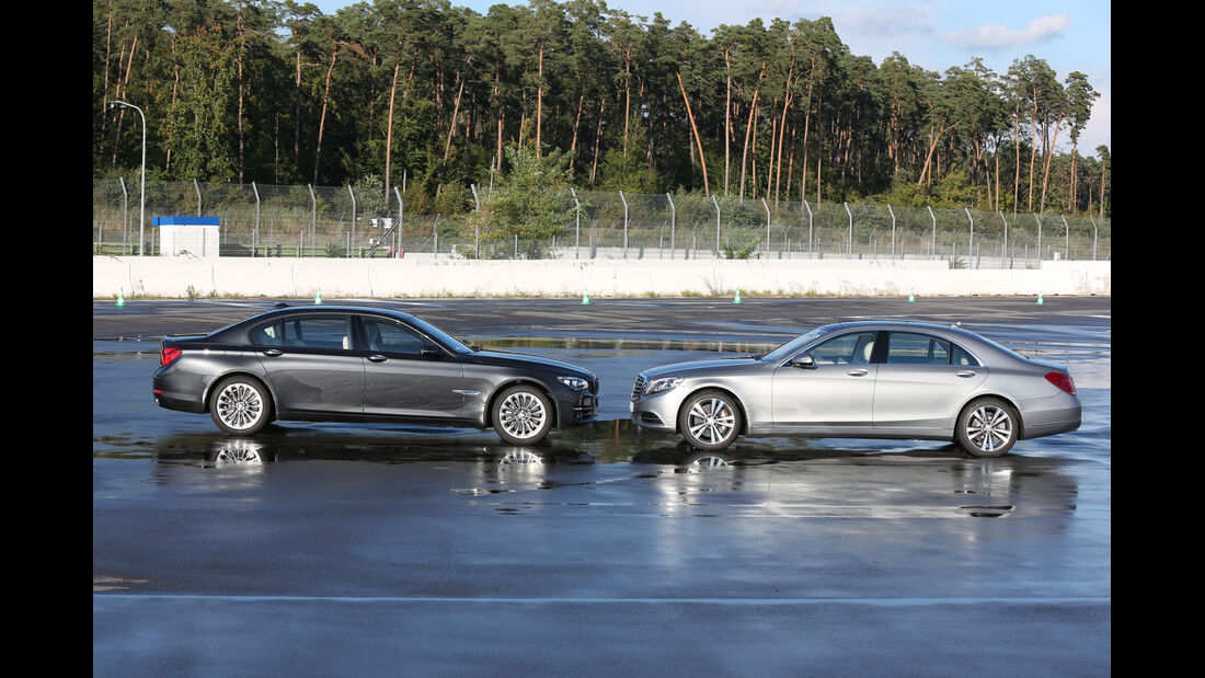 Mercedes S 500 L, BMW 750Li, Seitenansicht