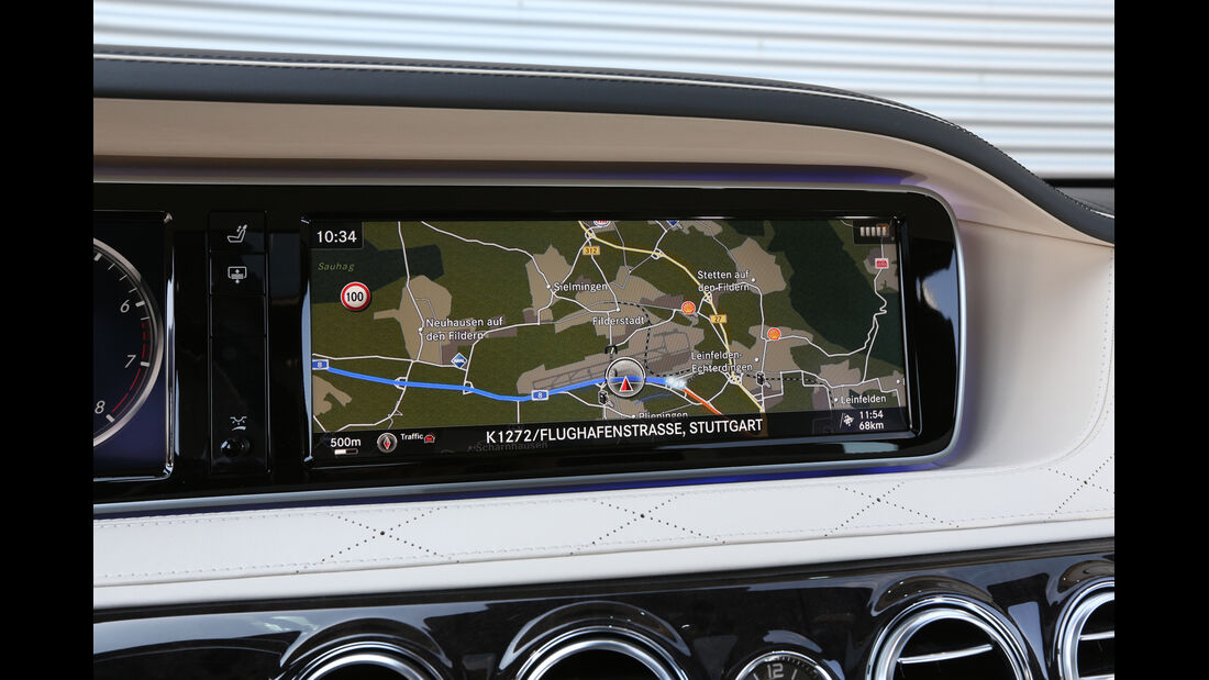 Mercedes S 500 lang, Navi, Monitor