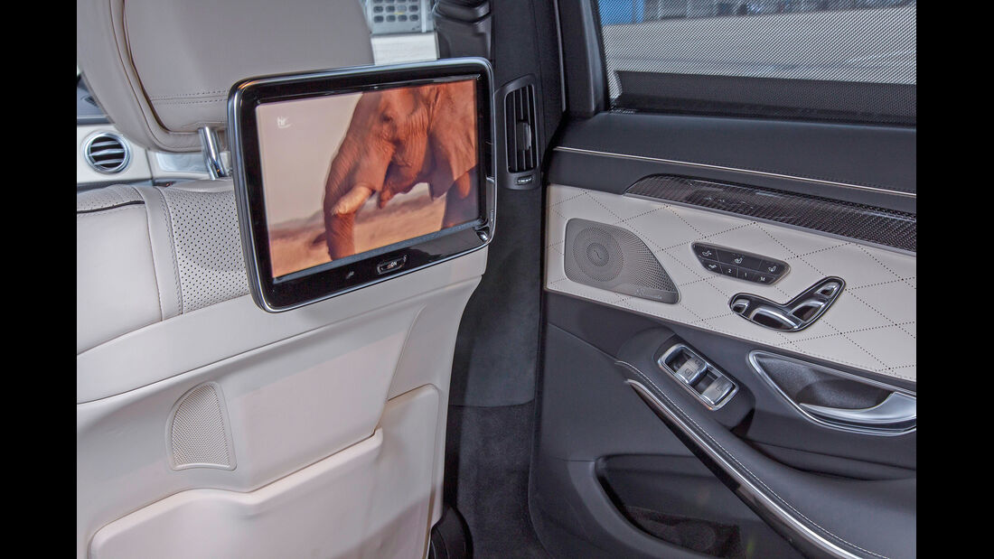 Mercedes S 63 AMG 4Matic, Fernseher, Monitor