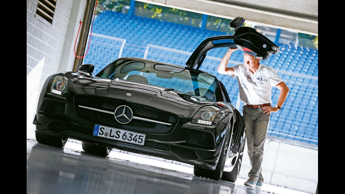 Mercedes SLS AMG Black Series, Frontansicht, Flügeltür