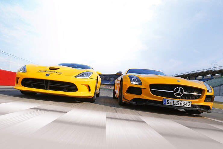 Mercedes Sls Amg Black Series Und Srt Viper Im Vergleich Technische Daten Auto Motor Und Sport