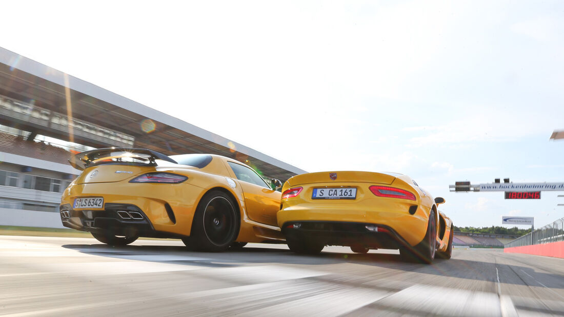 Mercedes SLS AMG Black Series, SRT Viper, Heckansicht