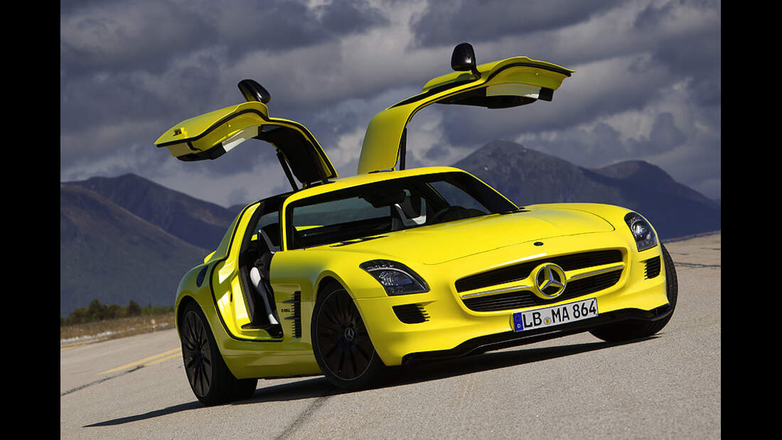 Mercedes SLS AMG E-Cell: Flügeltürer Mit Elektroantrieb | AUTO MOTOR ...