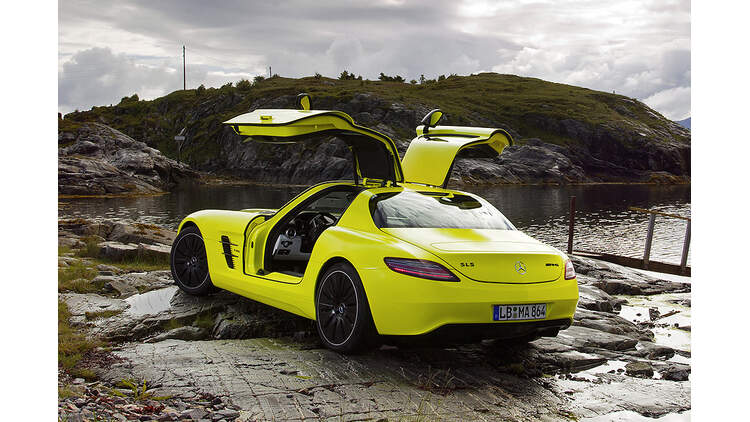 Mercedes Sls Amg E Cell Flugelturer Mit Elektroantrieb Auto Motor Und Sport