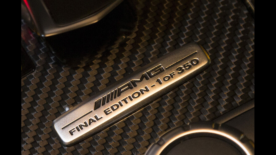 Mercedes SLS AMG GT Final Edition, Plakette