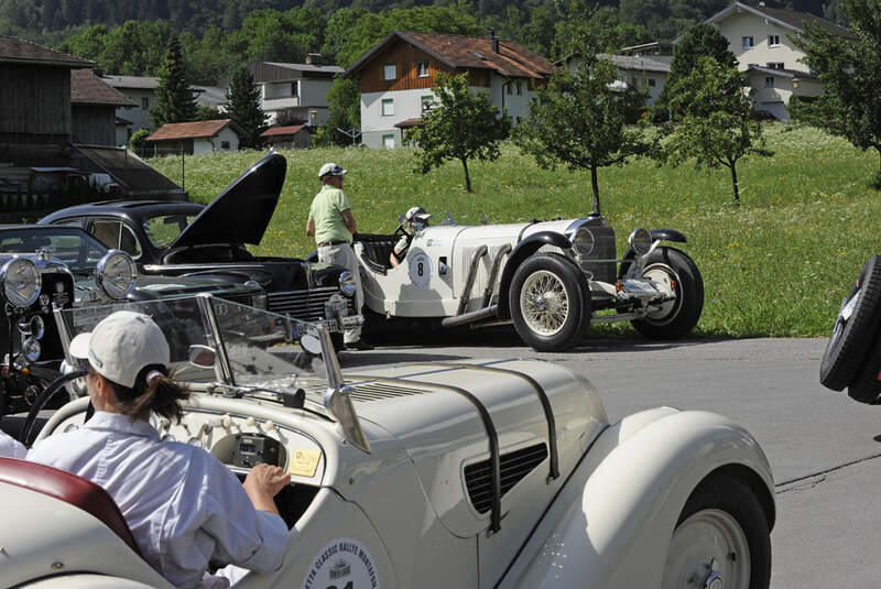 Mercedes SSK und BMW 328 bei der Silvretta Classic 2010 