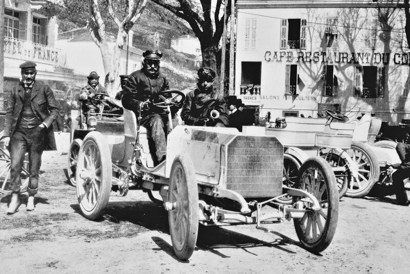Mercedes Simplex 35 PS con Baron Henry de Rothschild Bergrennen, Fahrer Wilhelm Werner, Nizza - La Turbie 29.03.1901