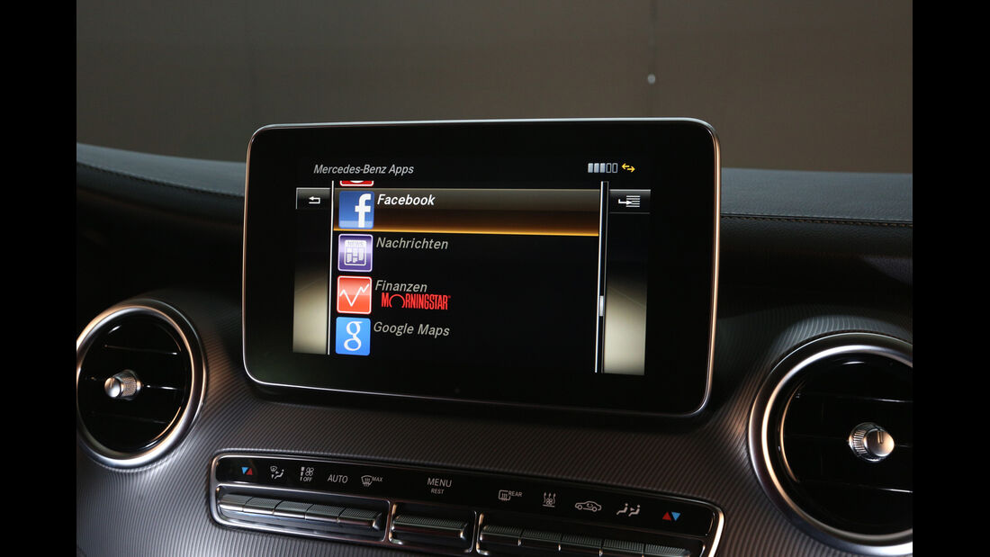 Mercedes V 250 Bluetec, Bildschirm, Infotainment