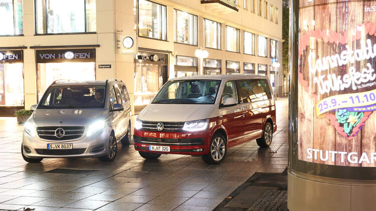 Mercedes V Klasse Und Vw T6 Im Vergleich Auto Motor Und Sport