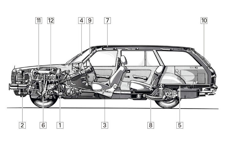 Mercerdes-Benz S123, Schwachpunkte, Igelbild