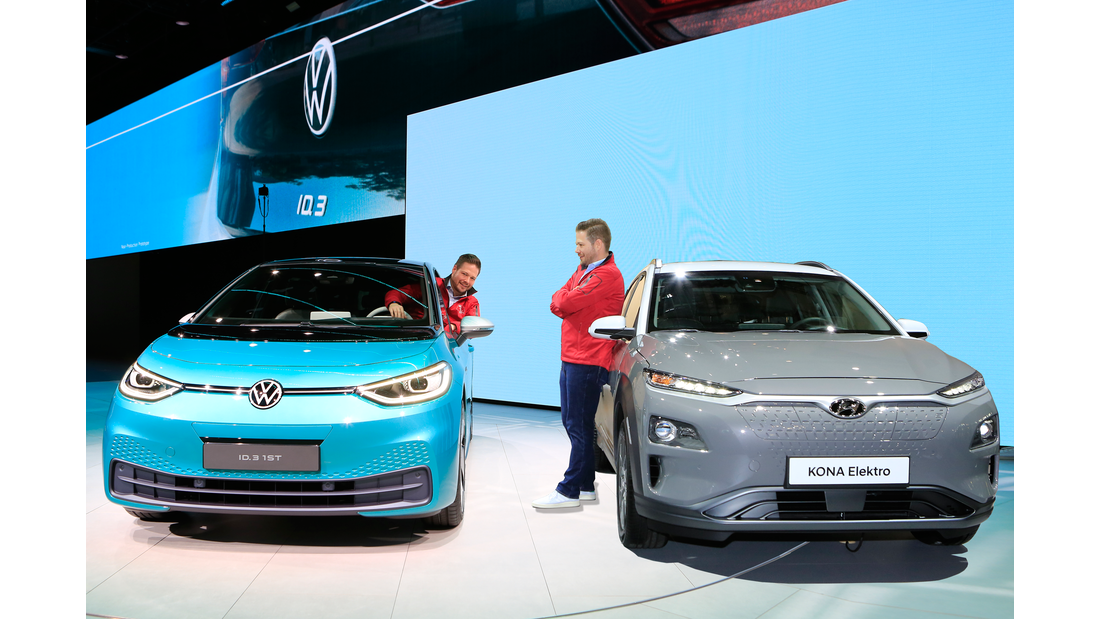 Messevergleich VW ID.3 gegen Hyundai Kona Elektro