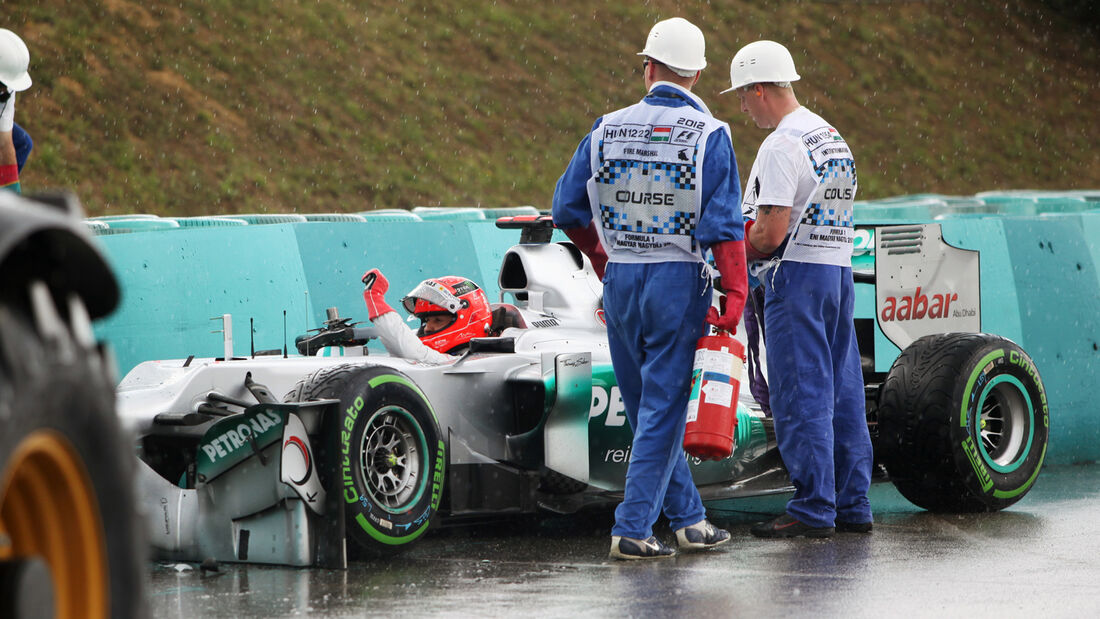 Michael Schumacher Crash GP Ungarn 2012