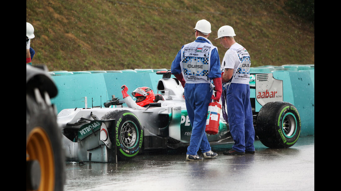 Michael Schumacher Crash GP Ungarn 2012