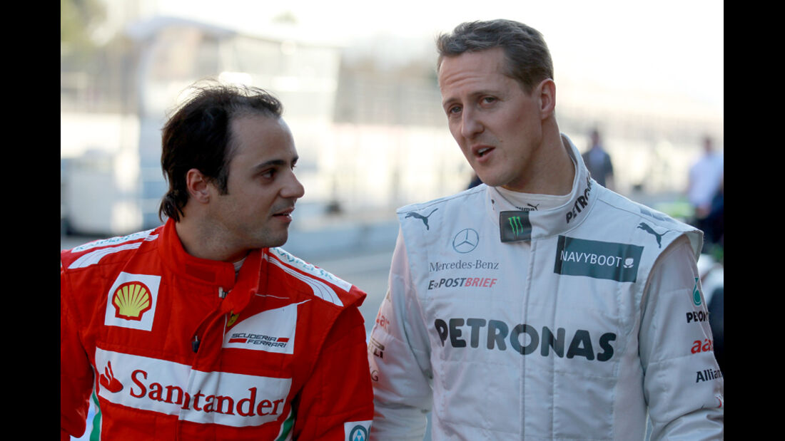 Michael Schumacher & Felipe Massa - F1-Test - Barcelona 2012