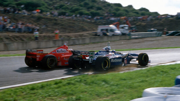 Michael Schumacher - Ferrari - Jacquesn Villeneuve - Williams - GP Europa 1997 - Jerez