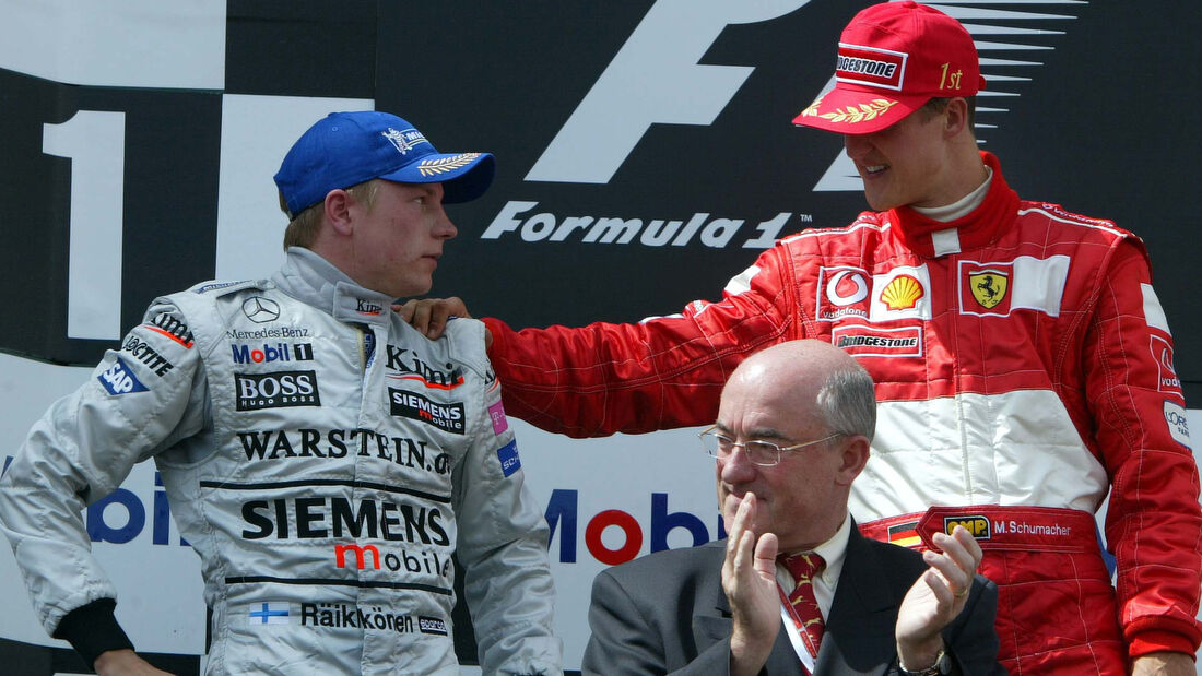 Michael Schumacher - Ferrari - Kimi Räikkönen - McLaren-Mercedes - GP Frankreich 2002 - Magny-Cours