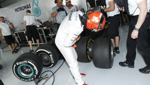 Michael Schumacher GP Bahrain 2012 Pirelli Reifen