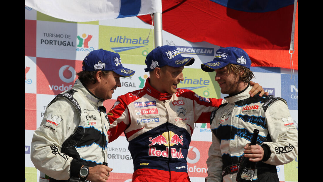 Mikko Hirvonen Podium Rallye Portugal 2012